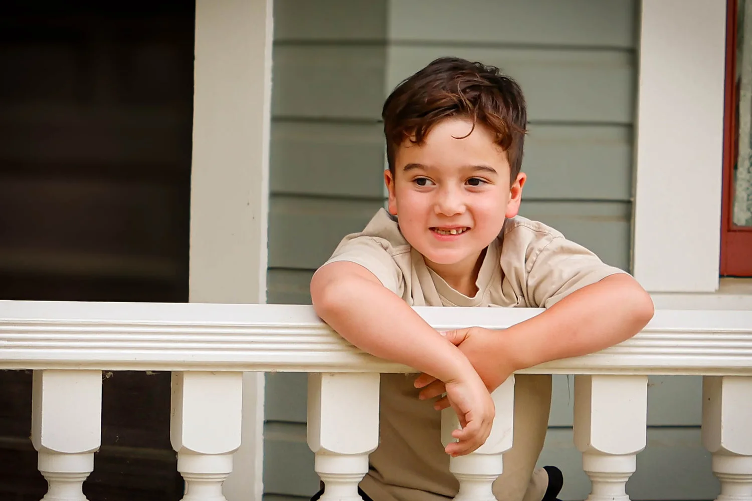 Family photos at the historic stewart farmhouse